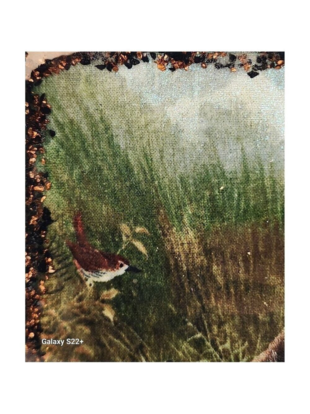 Dog Bird Ceramic Resin Glass Coaster Tiles Set Of 2 - Picture 13 of 15